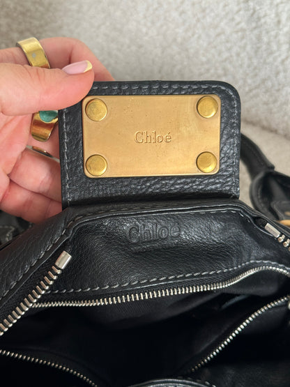 2007 Chloe Paddington Black Leather Handbag | O/S, Black