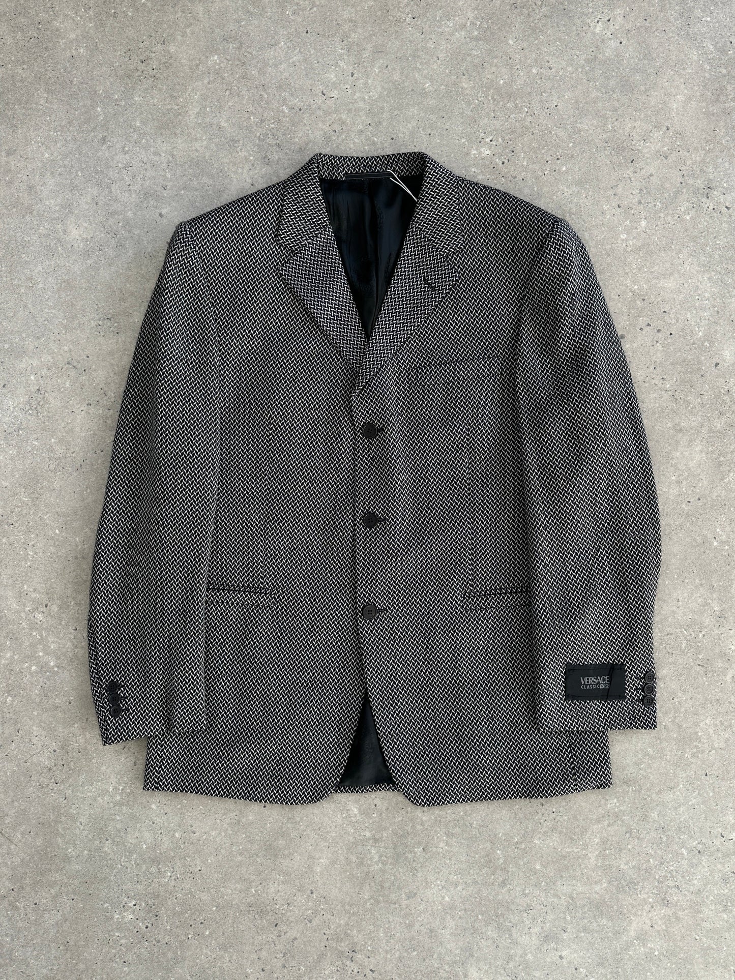 Versace Classic V2 1993 Pure Wool Woven Blazer - 42R/XL
