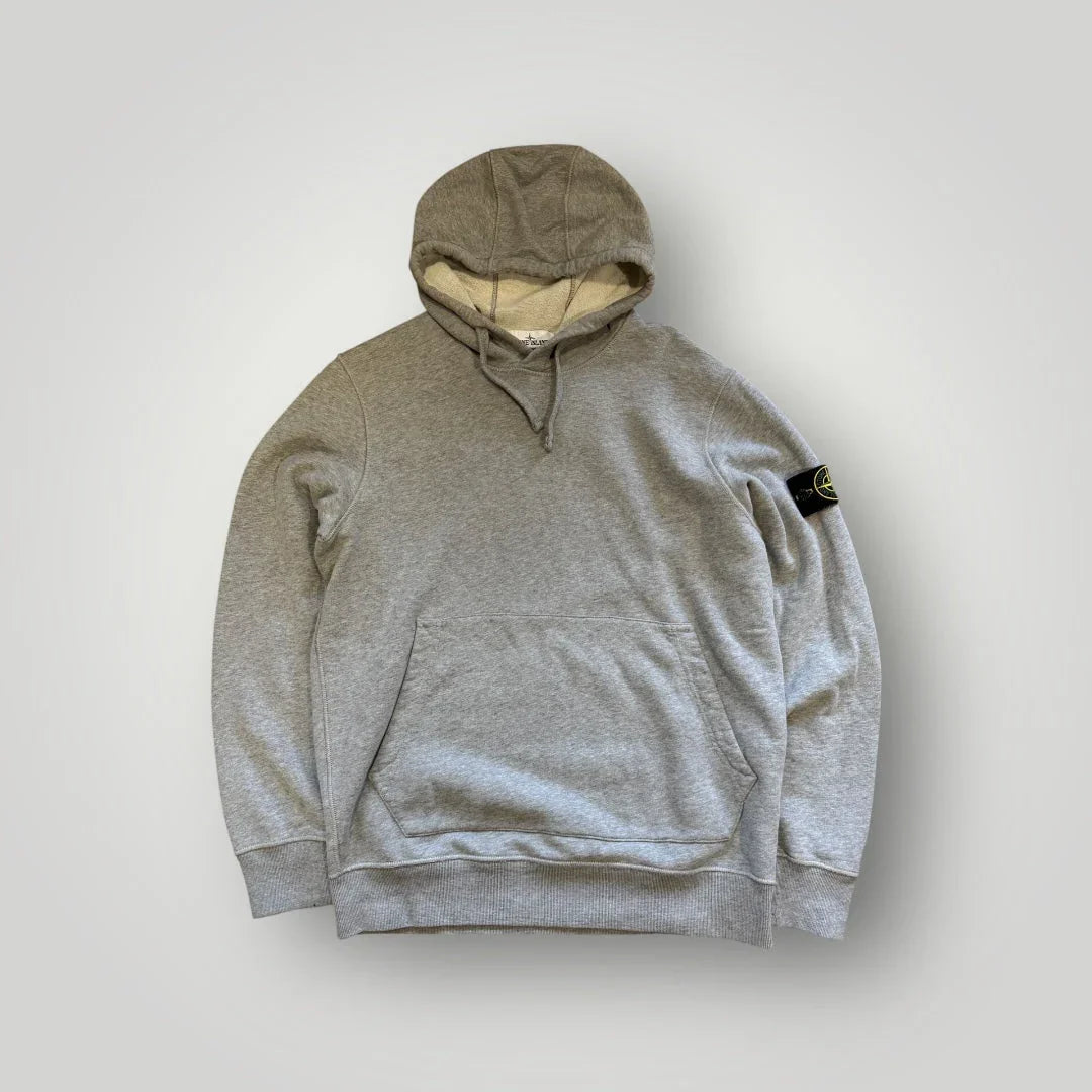 Stone Island Cotton Grey Hooded Jumper L