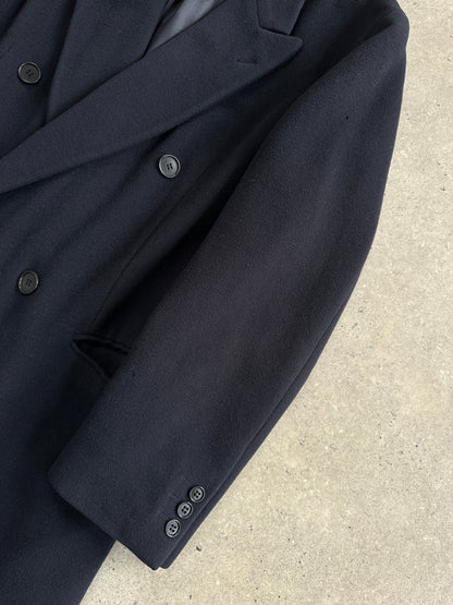 Emporio Armani 1990s Wool Cashmere Double Breasted Coat - L/XL