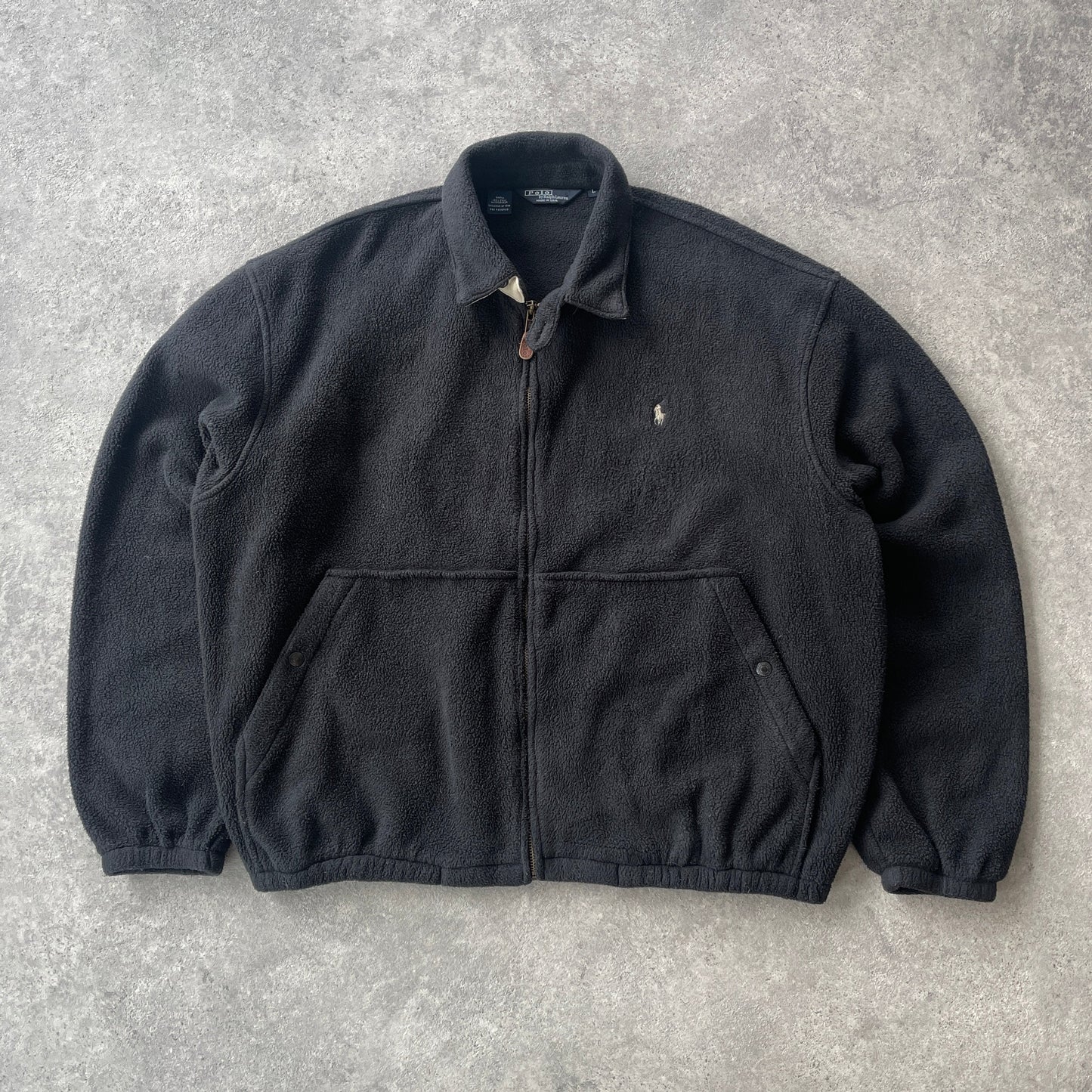 Ralph Lauren 1990s heavyweight Polartec fleece harrington jacket (L)