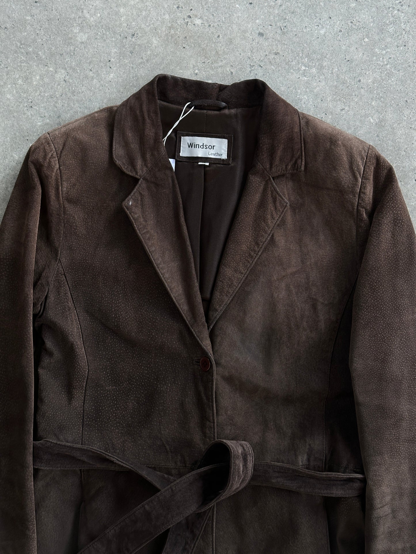 Vintage Suede Belted Jacket - S/M