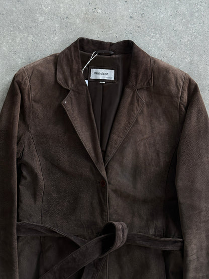 Vintage Suede Belted Jacket - S/M