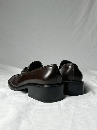 GUCCI SQUARE TOE LOAFER | Default Title, Brown