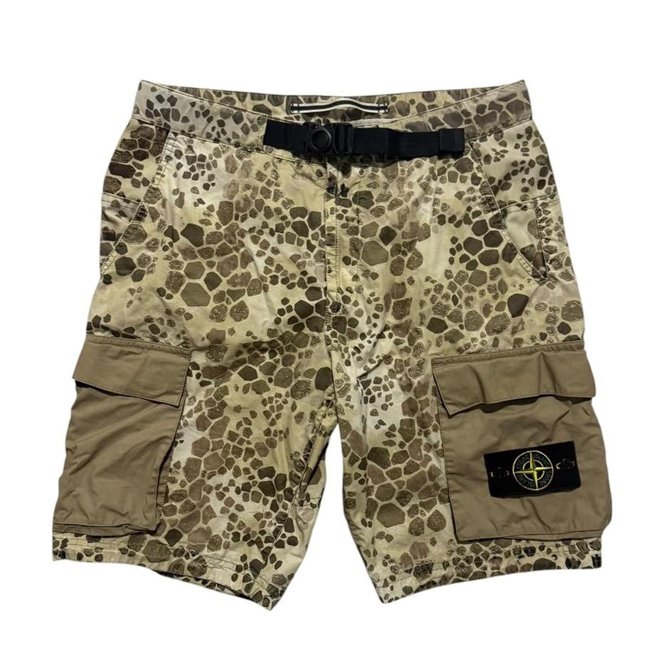 Stone Island Crocodile Camo Shorts