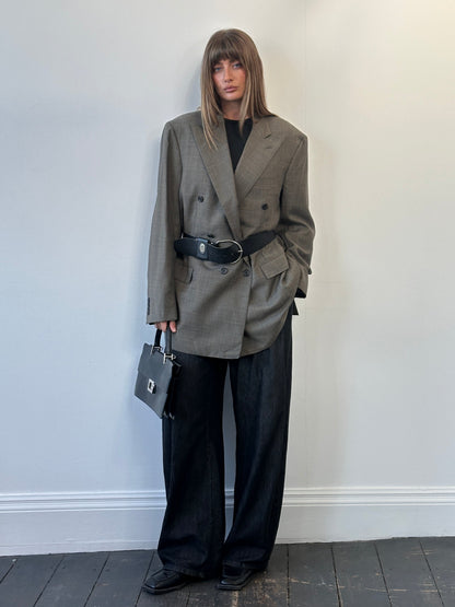 Vintage 1990s Chunky Leather Belt - W31-37