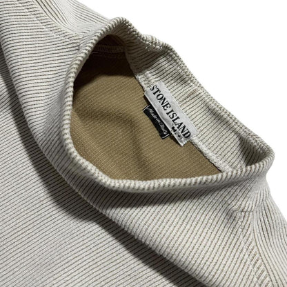 Stone Island Spring/Summer 2002 Ribbed Crewneck | XL, Beige