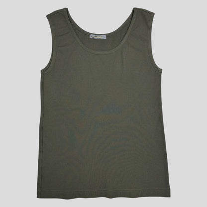 Issey Miyake 80’s Brush Tag Ribbed Pleated Vest - S | Medium, Green