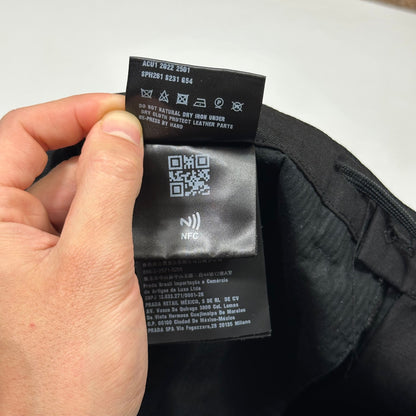 Prada Milano 2022 Mohair & Wool Striped Plaque Logo Trousers - IT50 (L)