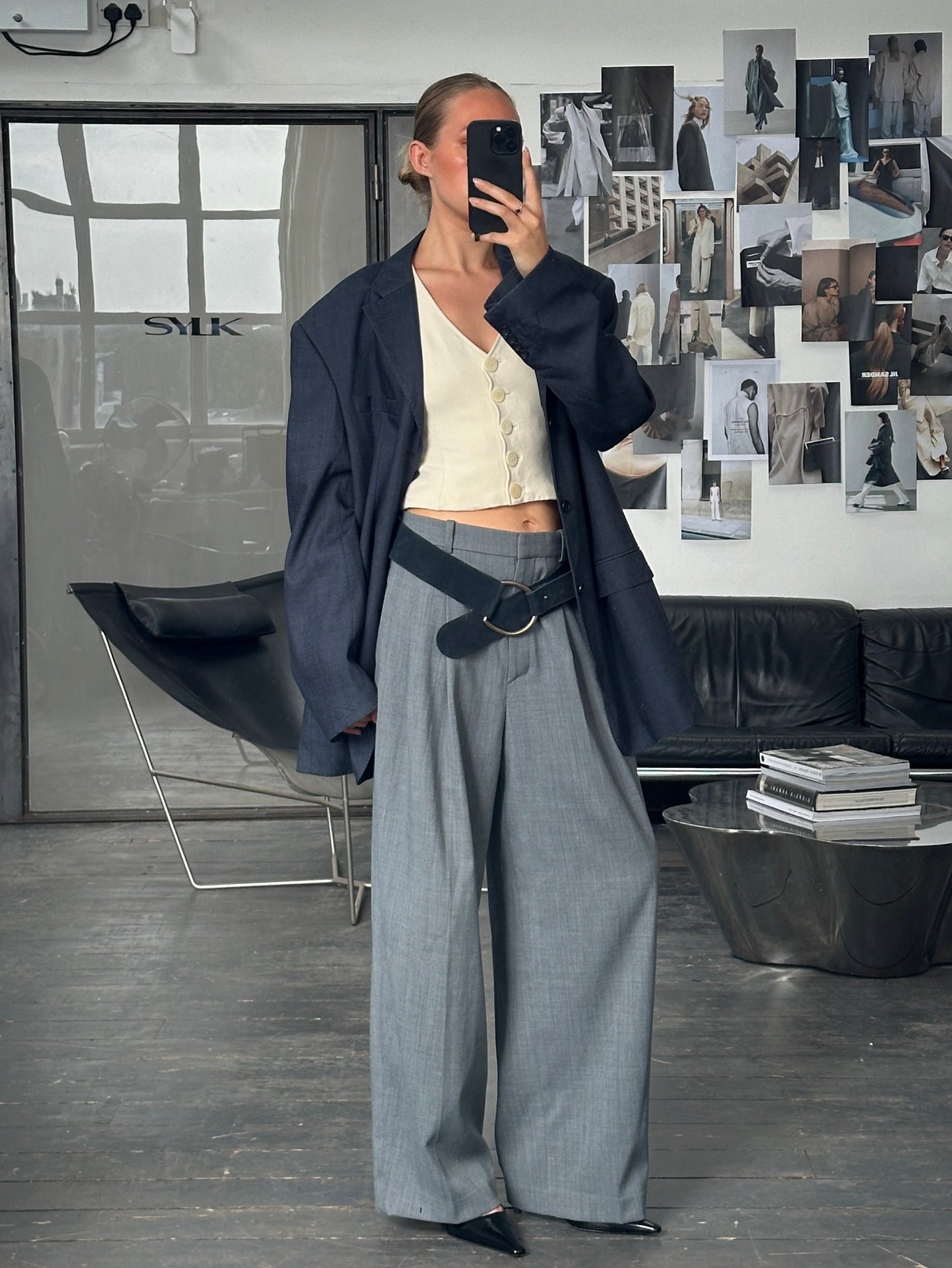 Vintage 1990s Wool Blend Single Breasted Blazer - 48R/XXXL