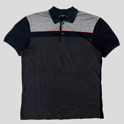 Gucci 2011 Cross Monogram Web Stripe Polo Shirt - L | Default Title, Grey