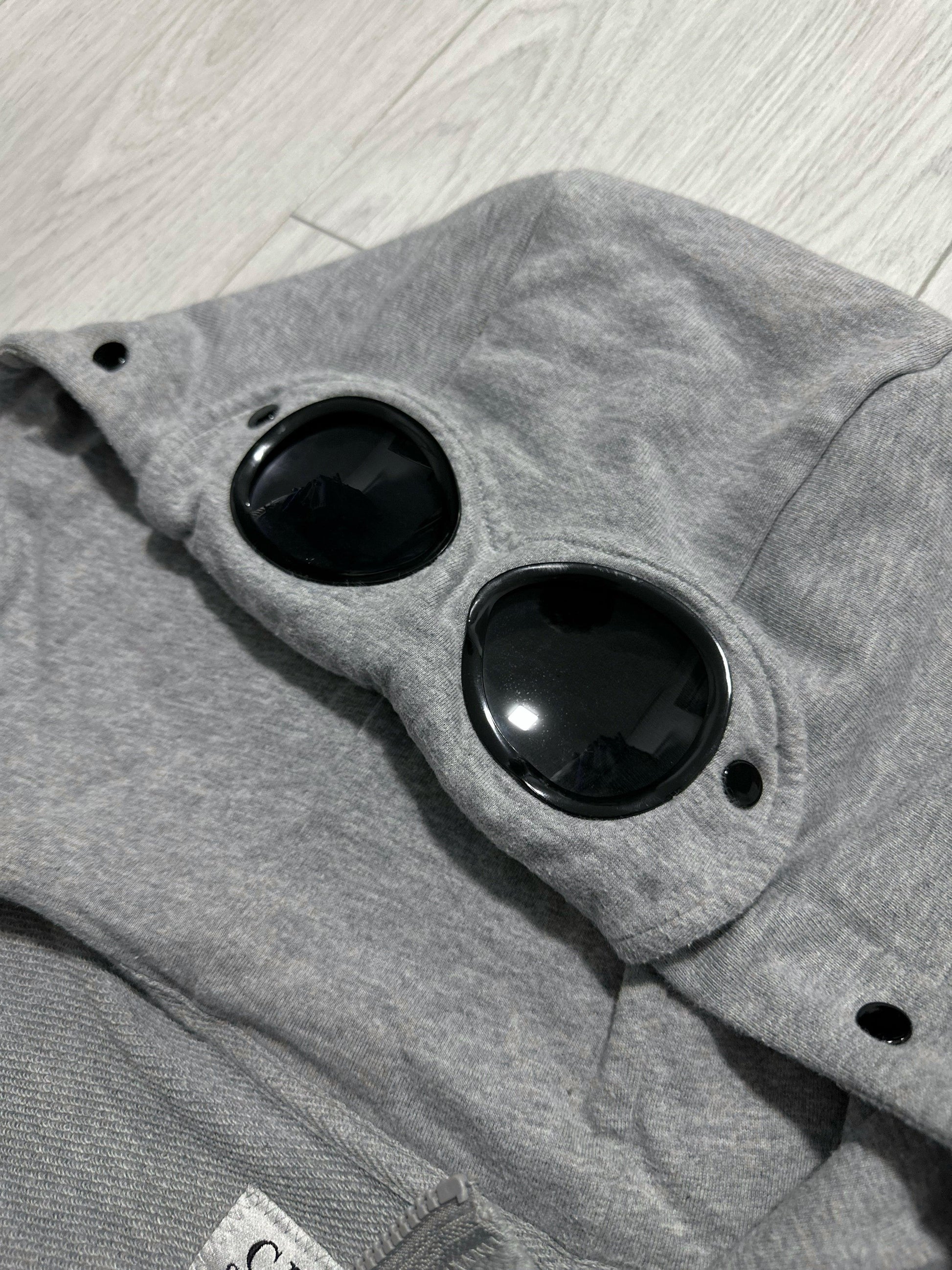 CP Company Grey Zip Up Goggle Hoodie - Known Source
