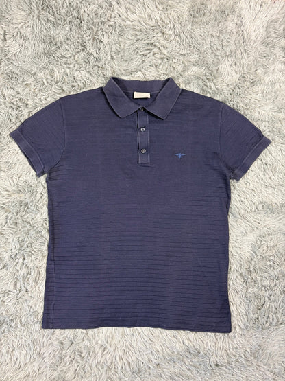 Dior 2010s Bumblebee Grid Textured Cotton Polo Shirt - S/M | O/S, Multicoloured