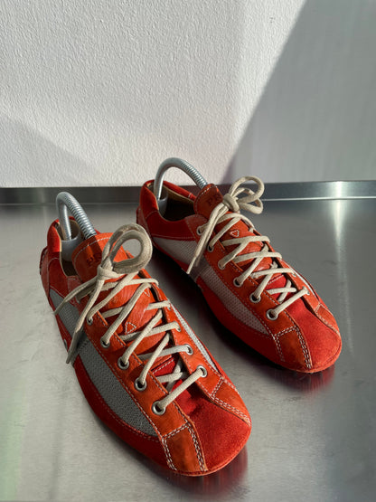 Prada Sport 00s Car Shoe Leather Trainer | Small, Red