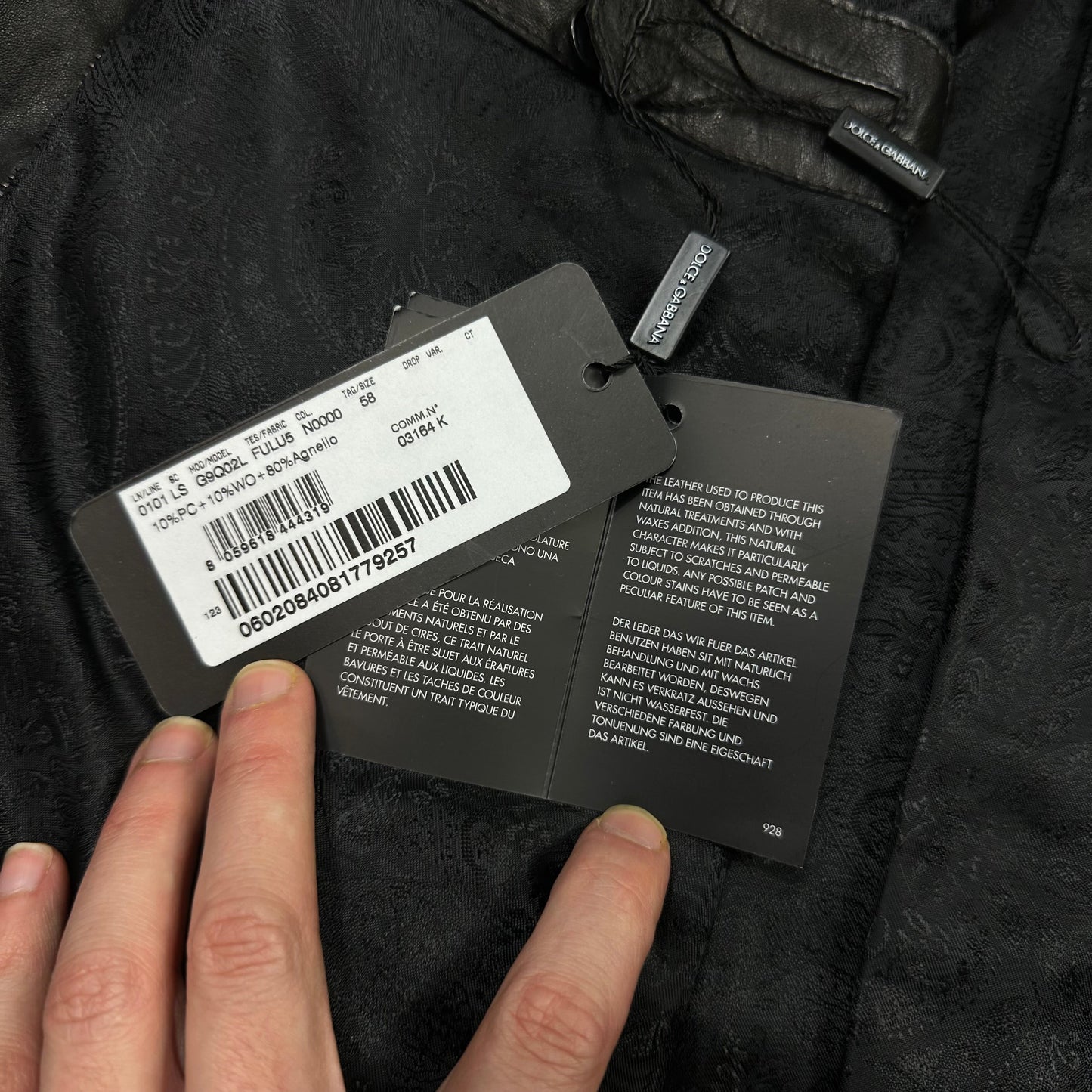 Dolce & Gabanna 00’s Lambskin Premium Leather Bomber Jacket - IT58 (XL)