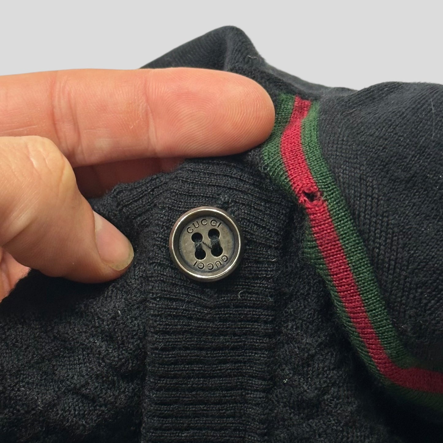 Gucci by Tom Ford 2003 Merino Extrafine Wool Soft Textured Cardigan - S/M