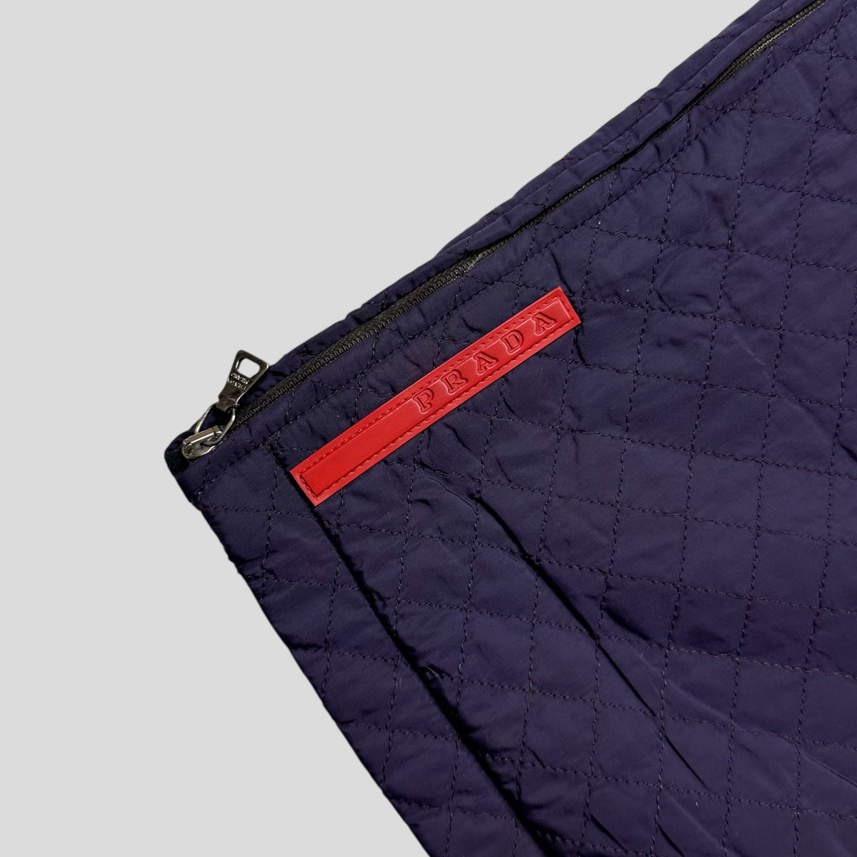 Prada Sport AW00 Reversible Nylon Quilted + Fleece Trousers - IT46 | W31, Purple