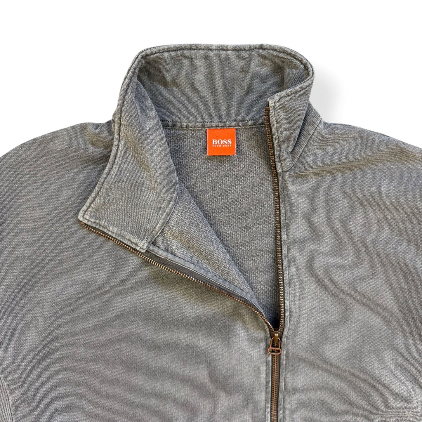 2000's Hugo Boss 'Orange' Off-centre Zip Jumper (L) | Large, Orange