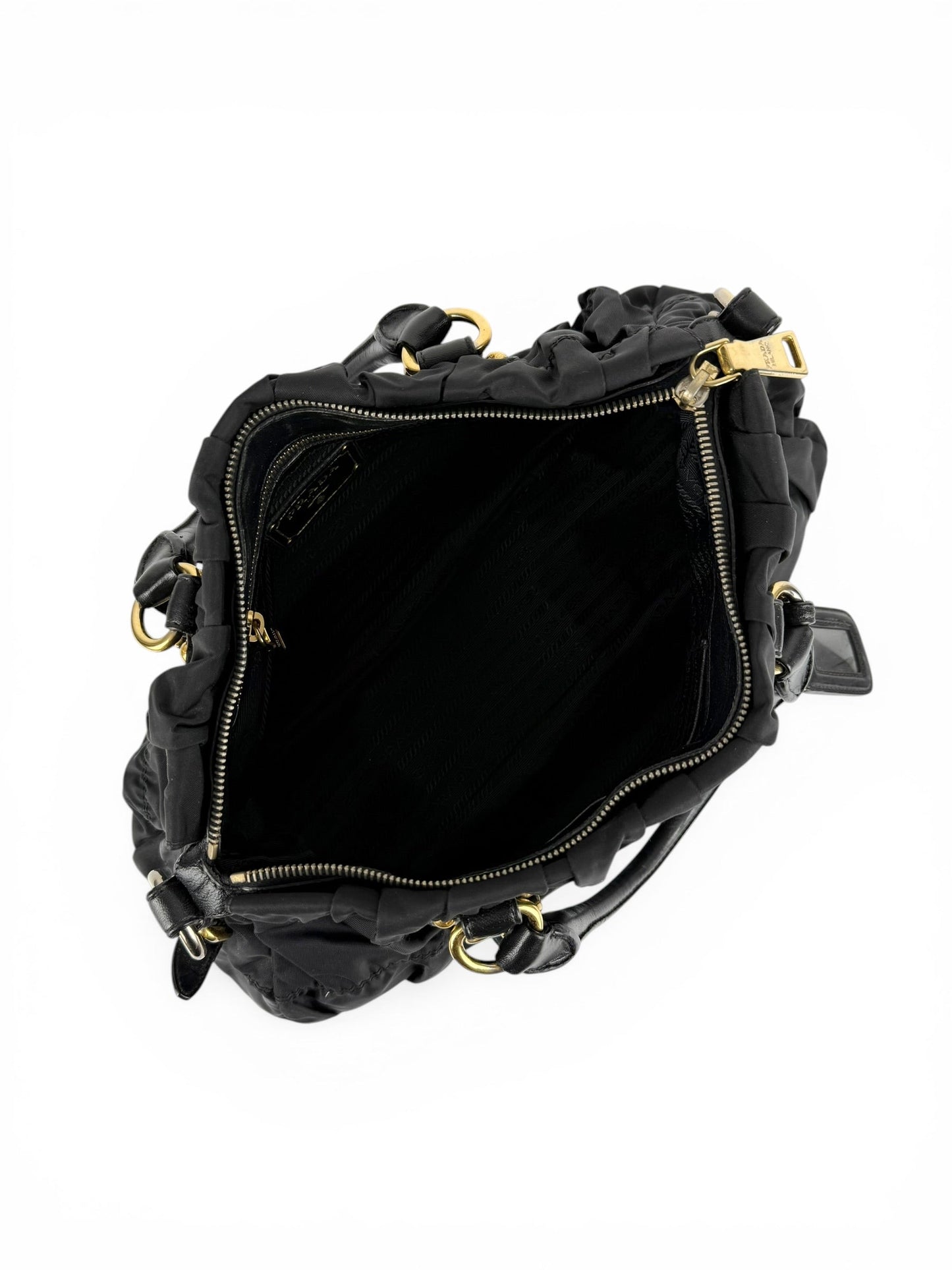 2010s Prada Nylon Tessuto Gaufre Black Handbag | O/S, Black