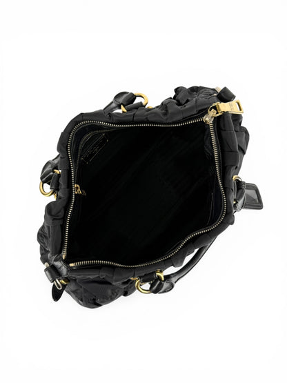 2010s Prada Nylon Tessuto Gaufre Black Handbag | O/S, Black