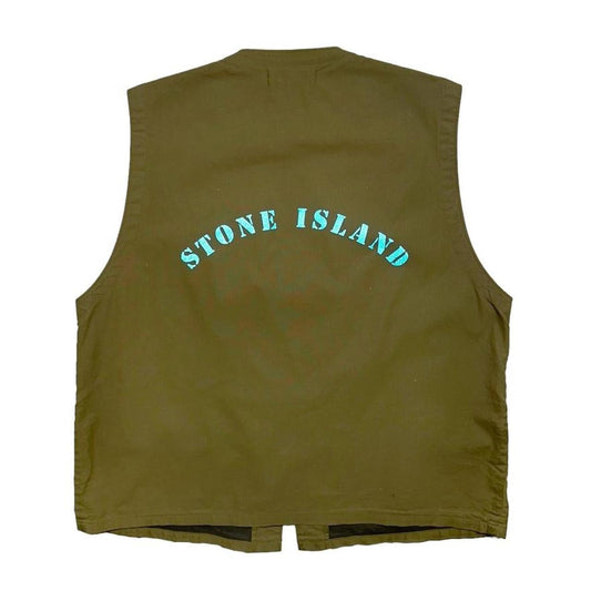 Stone Island Brown Tela Stella Reflective Vest