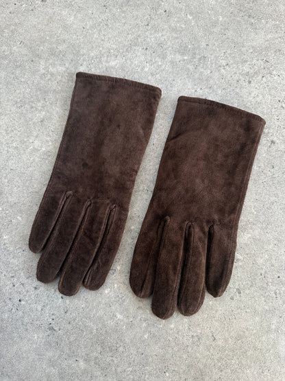 Vintage Suede Gloves - S