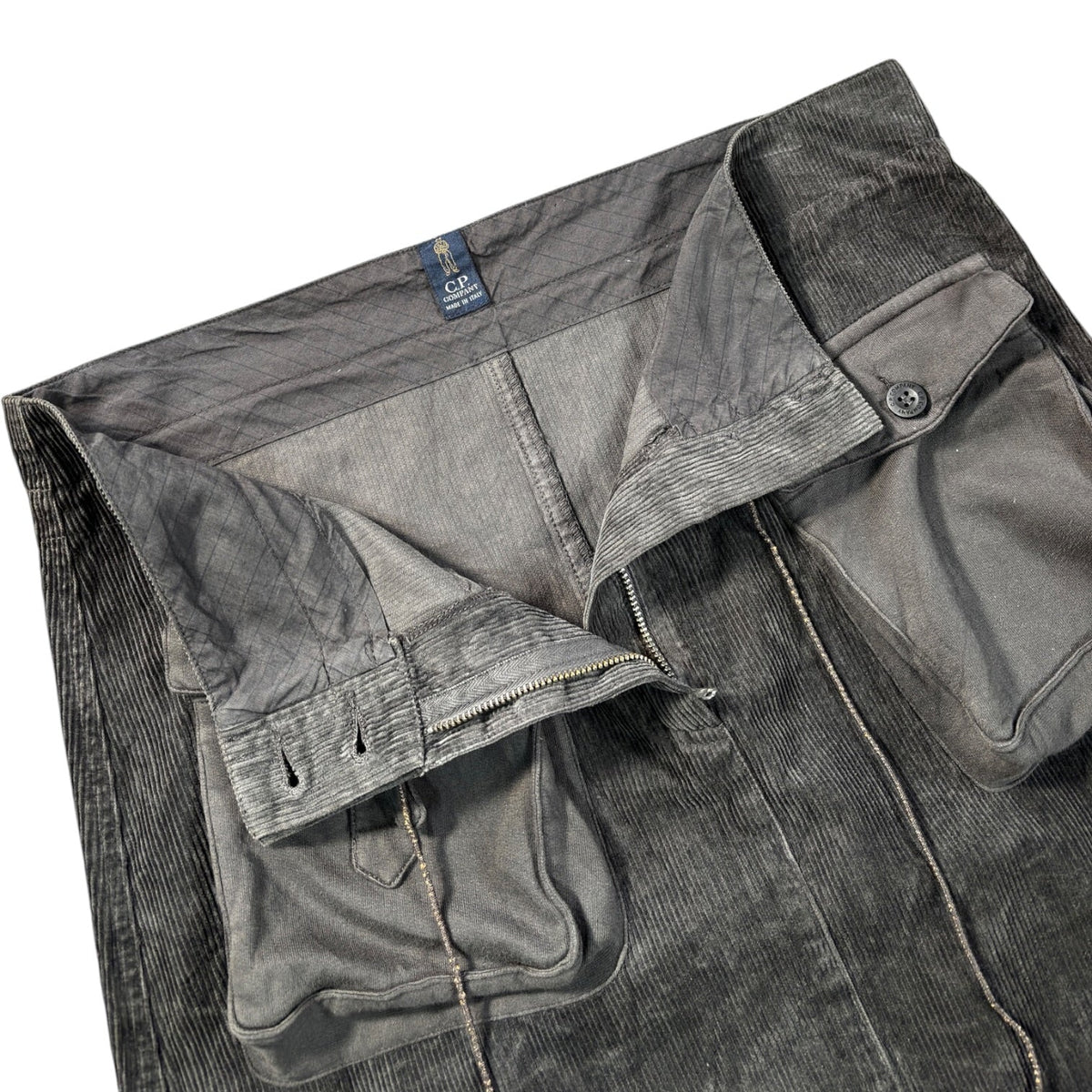 CP Company Donna 2003 Corduroy Maxi Skirt Size 12/14 | 12/14, Grey