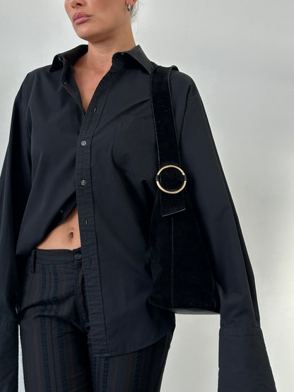 Yves Saint Laurent Pour Homme 2000s Cotton Logo Dress Shirt - L/XL