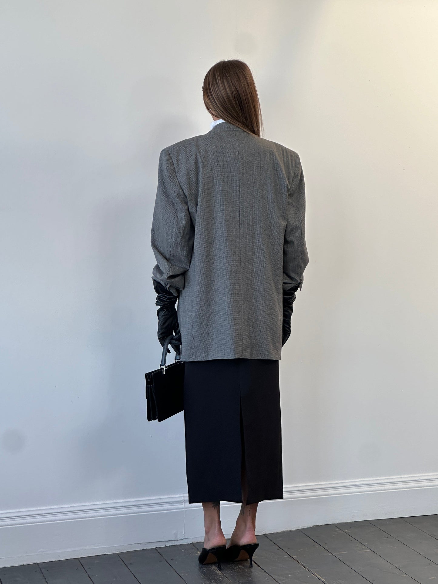 Christian Dior Monsieur 1980s Pure Wool Houndstooth Blazer - 44R/XL