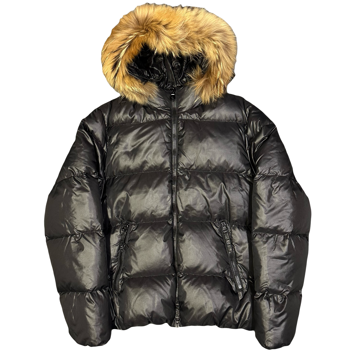 Duvetica Fur Hood Puffer Jacket In Black ( M )