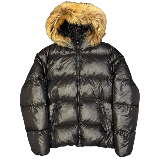 Duvetica Fur Hood Puffer Jacket In Black ( M )
