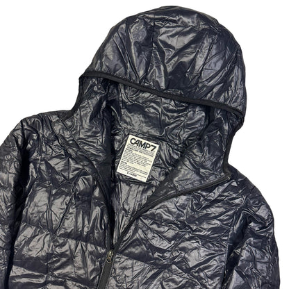 Camp 7 Square Stitch Puffer Jacket In Black ( XL )