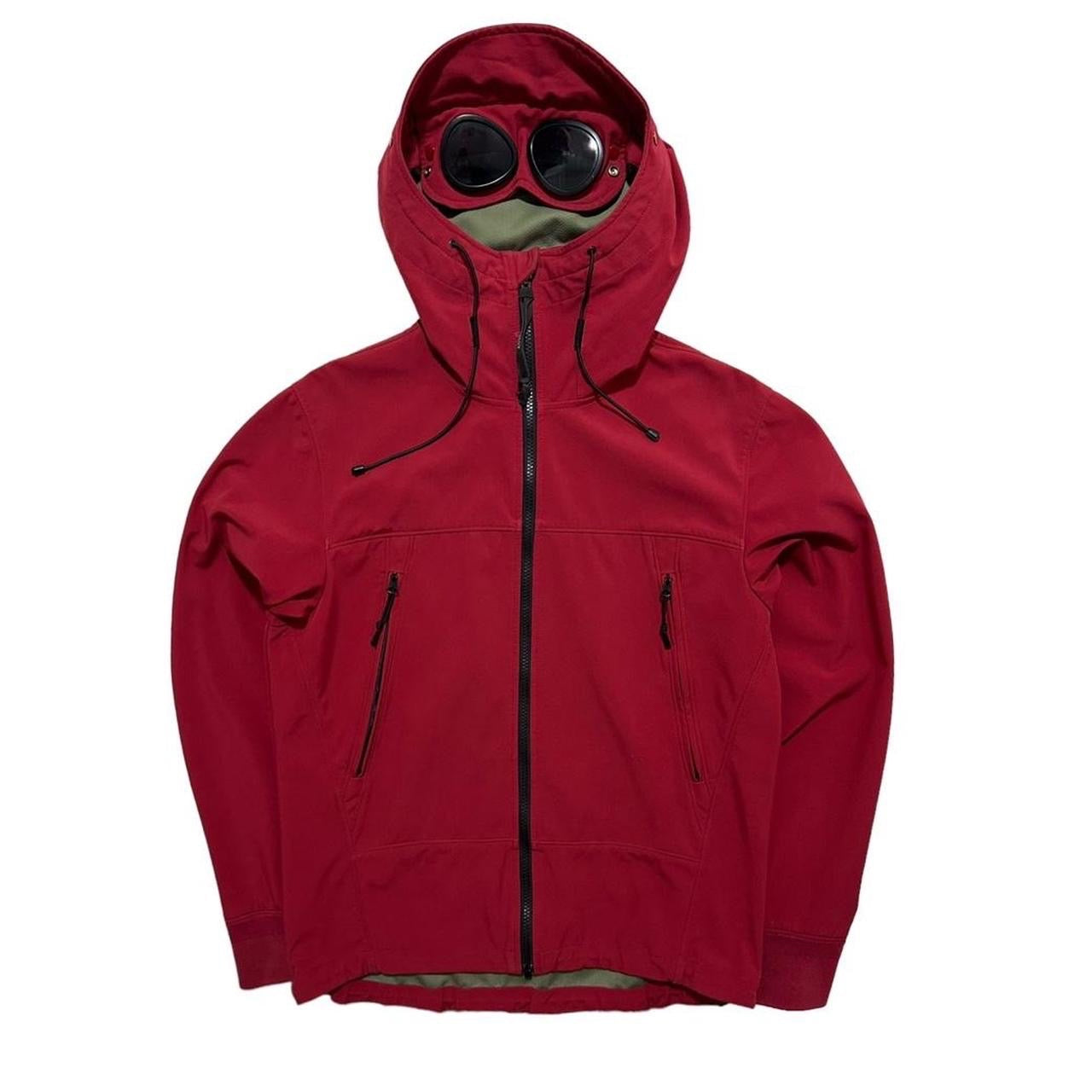 CP Company Red Soft Shell Goggle Jacket