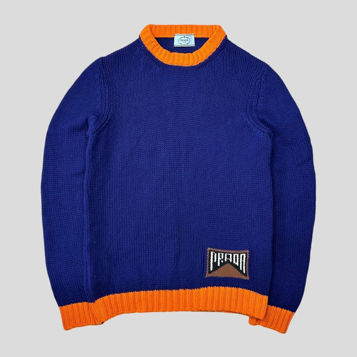 Prada Milano 2018 Intarsia Cashmere Chunky Race Logo Knit - IT46 (M)