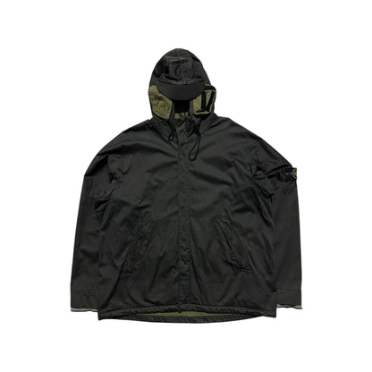 Stone Island Raso Floccato Zip Up Mask Jacket