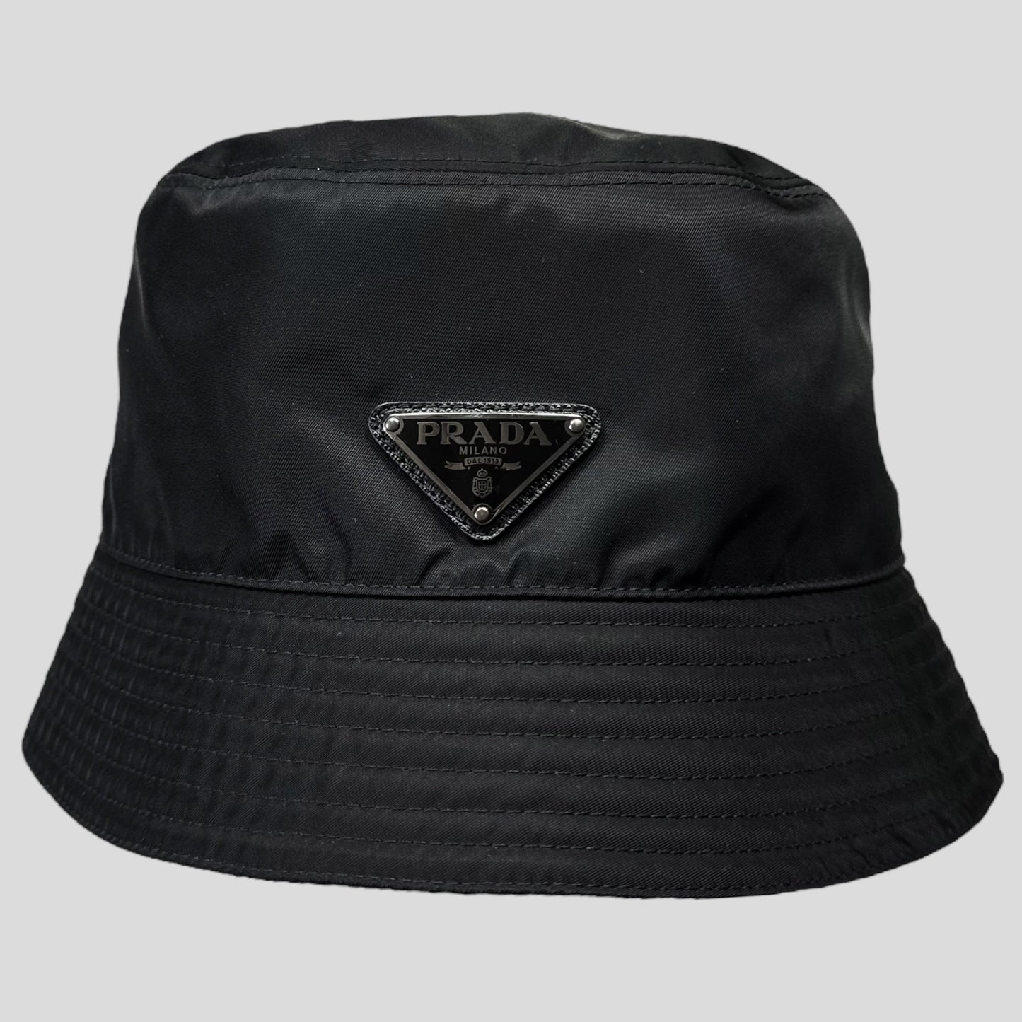 Prada Milano 2020 Re-Nylon Double Logo Bucket Hat - L