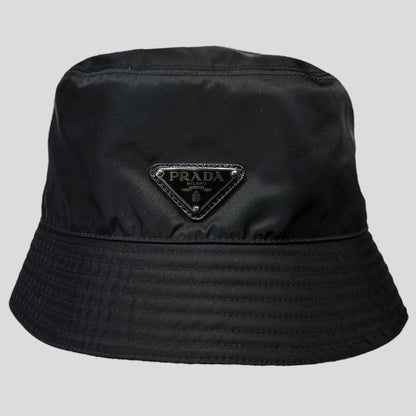 Prada Milano 2020 Re-Nylon Double Logo Bucket Hat - L