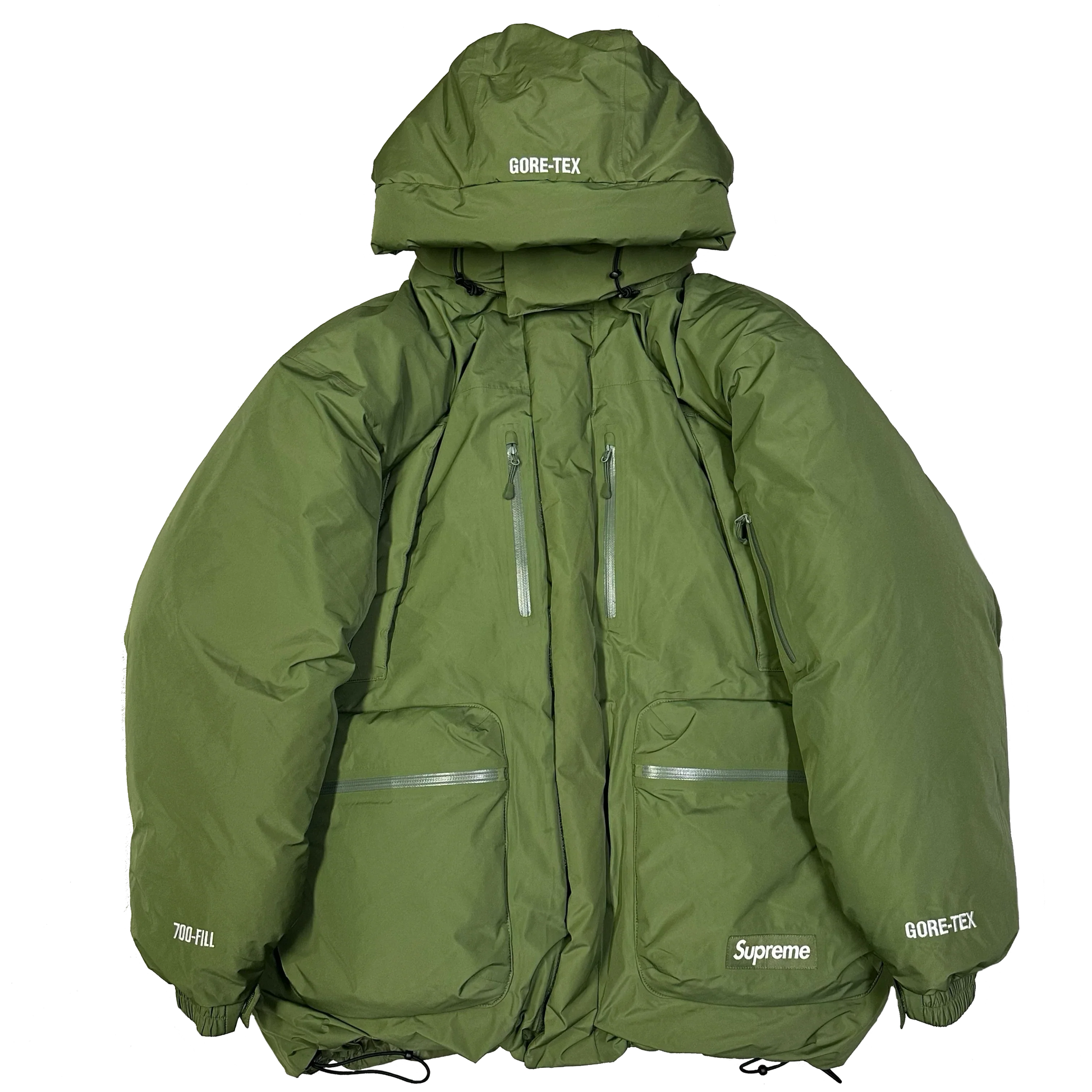 Supreme Gore-Tex Down Puffer Jacket In Olive Green (L) | Large, Green