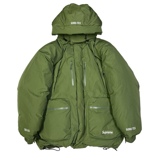 Supreme Gore-Tex Down Puffer Jacket In Olive Green (L) | Large, Green