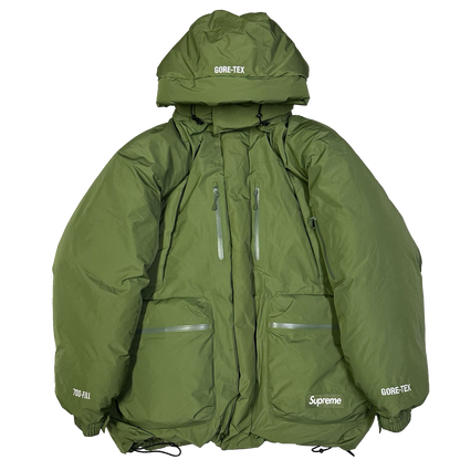 Supreme Gore-Tex Down Puffer Jacket In Olive Green ( L )
