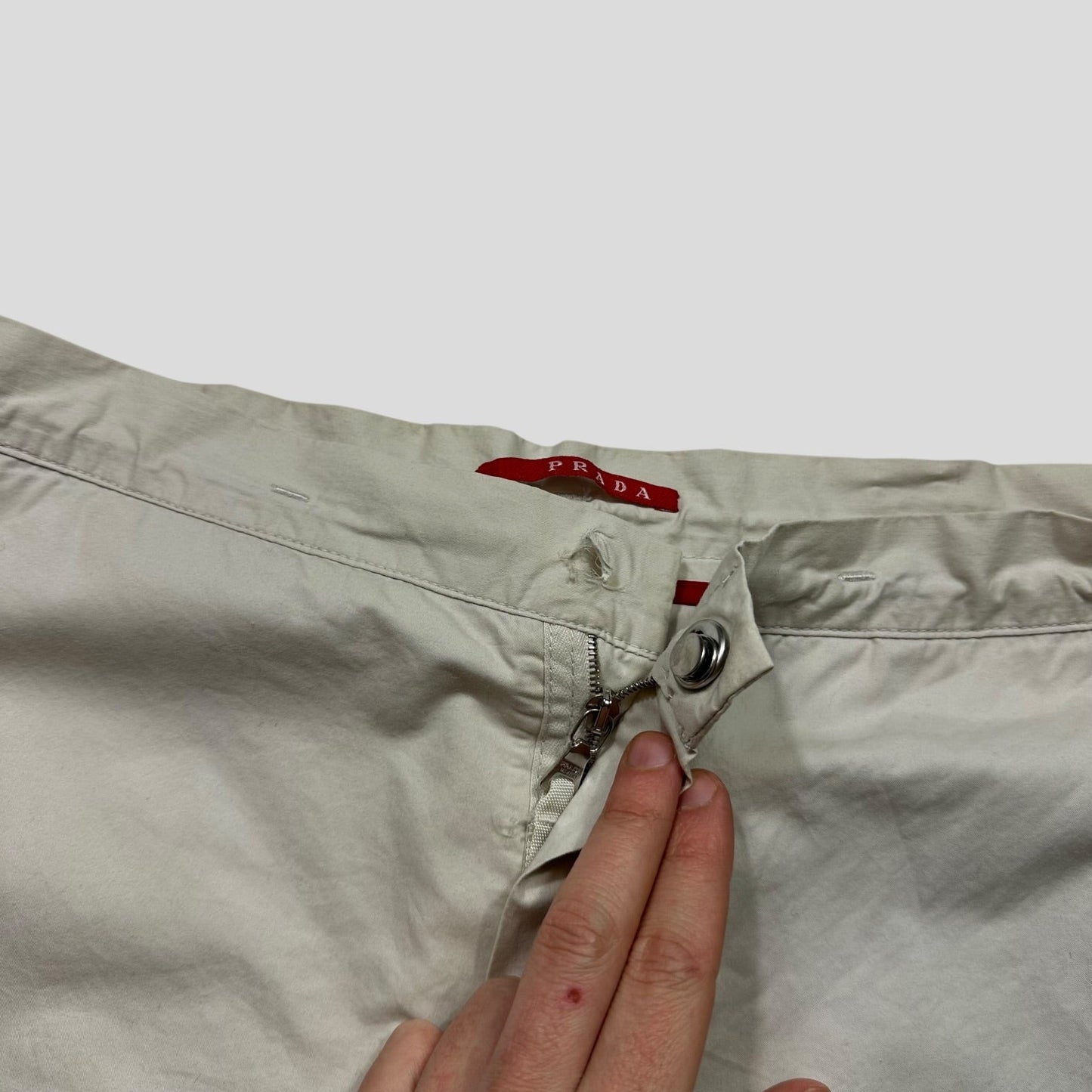 Prada Sport 2006 Technical Cotton Adjustable Long Shorts - L/XL