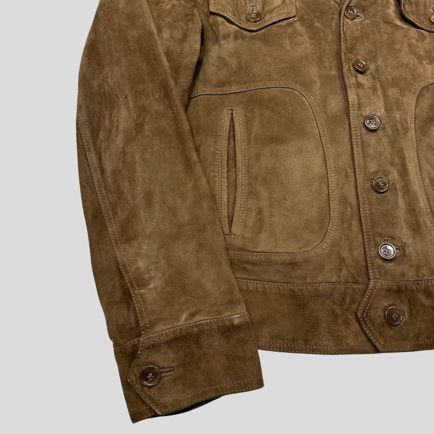Dolce & Gabanna 00’s Goatskin Suede Leather Western Jacket - IT54