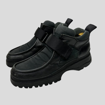 Prada 00’s Leather Low Combat Strap Boots - UK8/8.5 | O/S, Black