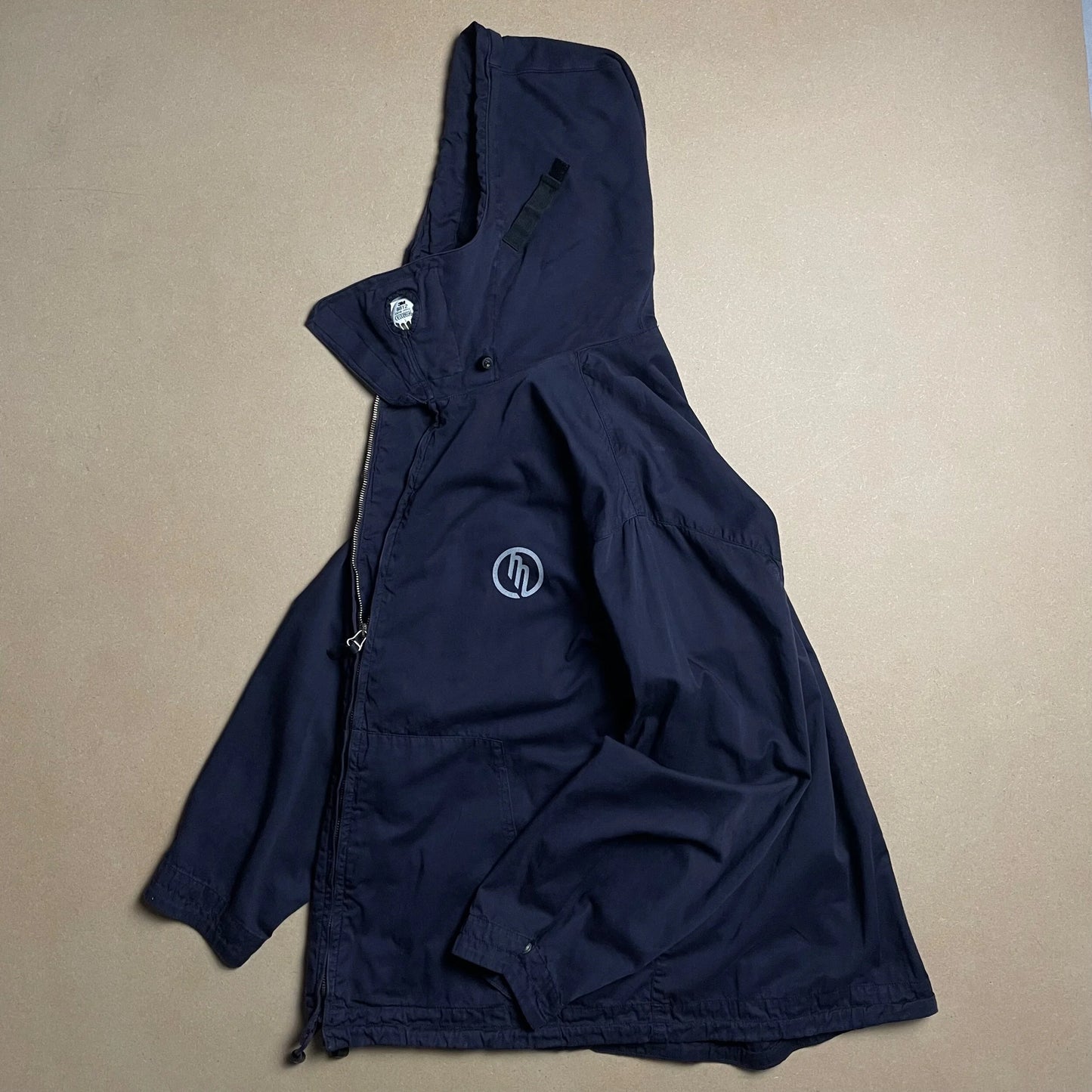 90s Massimo Osti Production Navy Built In 3M Smog Mask Hooded Jacket