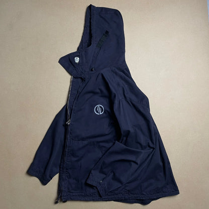 90s Massimo Osti Production Navy Built In 3M Smog Mask Hooded Jacket