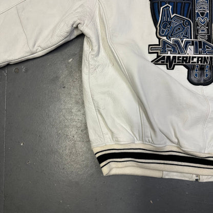 Avirex American Legend Leather Jacket In White ( XL )