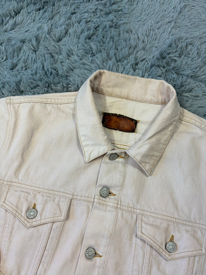 Gucci by Tom Ford 00’s Pale Pink Mens Trucker Jacket - IT52 | O/S, Pink
