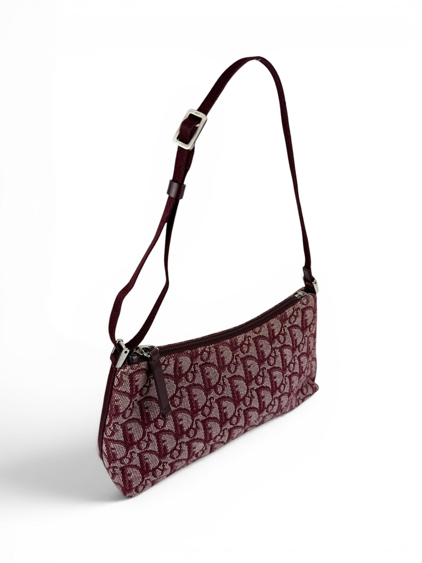 2011 Christian Dior Bordeaux Red Monogram Shoulder Bag | O/S, Multicoloured