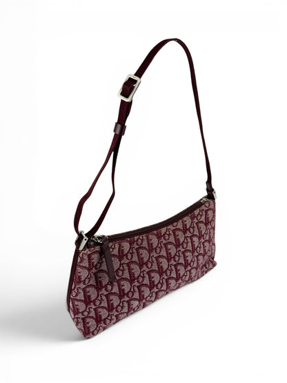 2011 Christian Dior Bordeaux Red Monogram Shoulder Bag | O/S, Multicoloured
