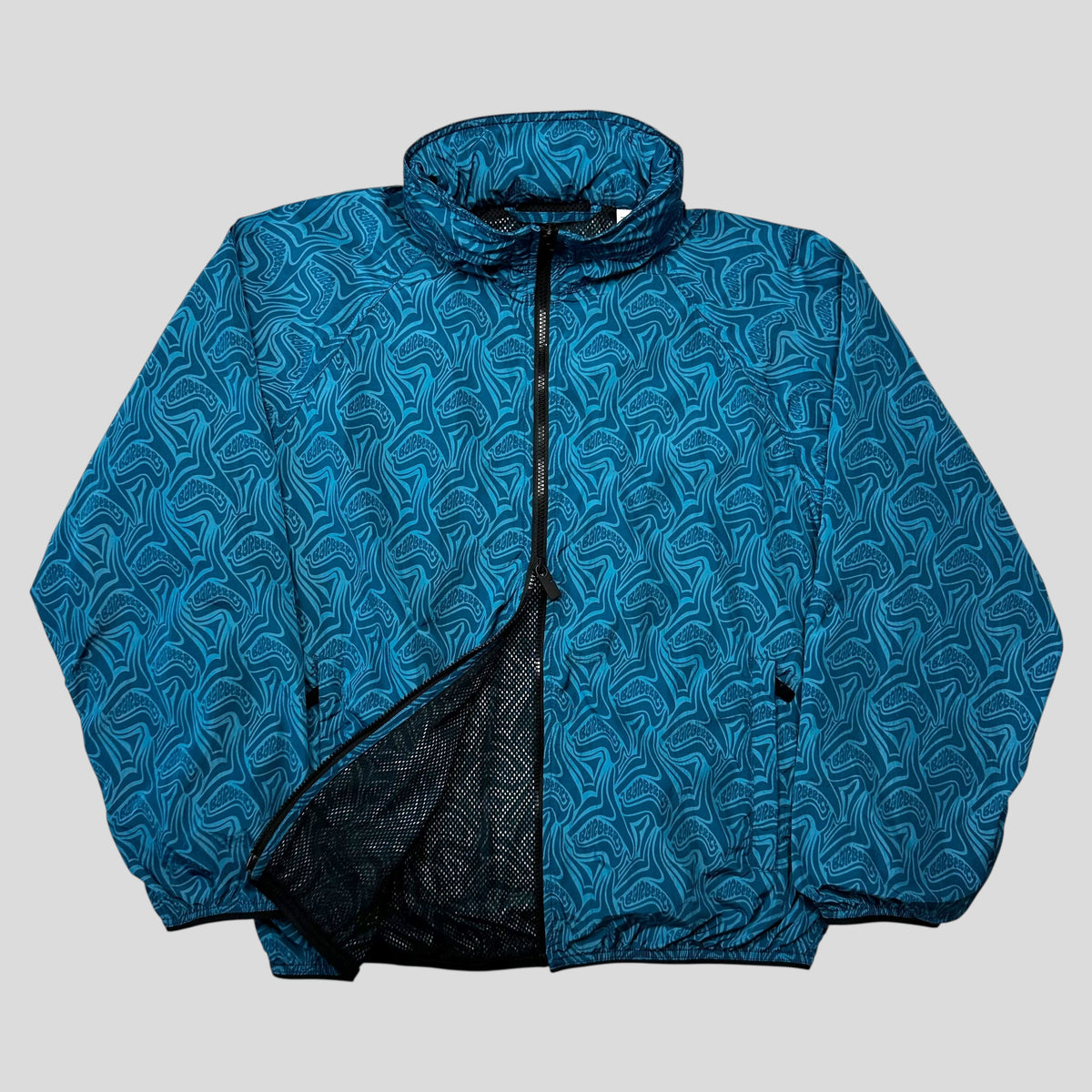 Burberry 2025 Unreleased SAMPLE Wave Print Nylon Logo Jacket - M/L | Medium, Blue